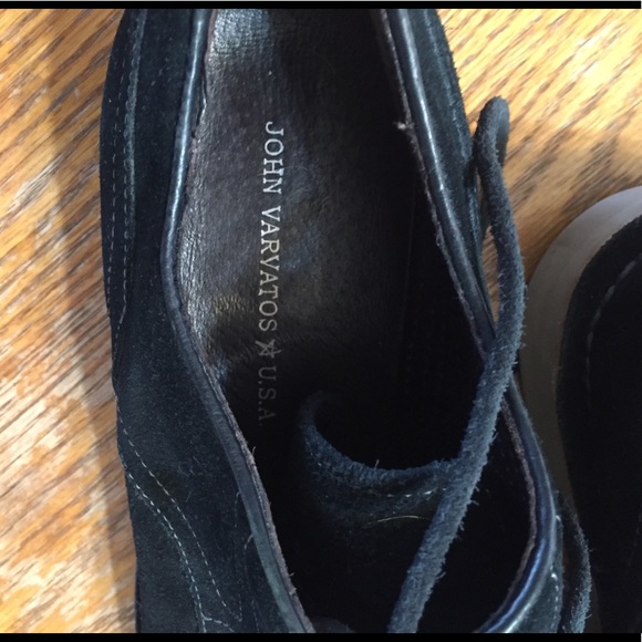 JohnVarvados suede black lace up shoes 9.5m